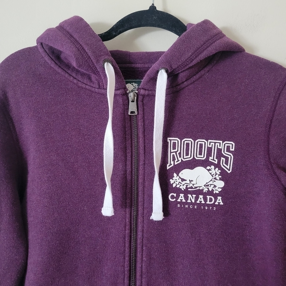Roots Purple Zip Up Hoodie - Picture 3 of 6